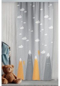 Resim Dağlı Çift Kanatlı Çocuk Odası Fon Perde 