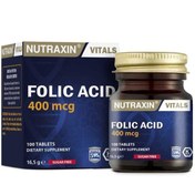 Resim Nutraxin Vitals Folic Acid 400 Mcg - Takviye Edici Gıda 100 Tablet 