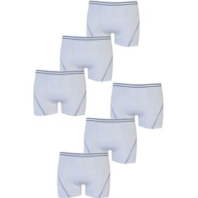 Resim Hepsine Rakip Tutku İç Giyim 6'lı Paket Erkek Çocuk Pamuklu Elastan Boxer Tec0133 Beyaz 