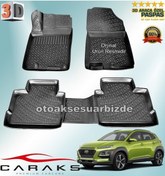 Resim Hyundai Kona 3D Paspas Havuzlu 2015 - 2020 Arası Siyah Caraks 