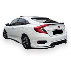 Resim Paşa Honda Civic Fc5 Sedan (2015-2018) Turbo Arka Tampon Eki - Difüzör (plastik) 