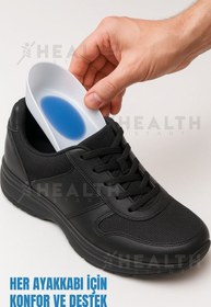 Resim Healthstart Silikon Topukluk Yumuşak Rahat Destekleyici Ayak Koruyucu Topuk Ağrısı Önleyici Ped 