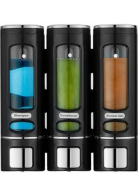 Resim Dln Shop 3 Adet Siyah 400ml Manuel Şampuan Sıvı Banyo Mutfak Lavabo Oteller El Dezenfektanı Sabunluk D-52 Siyah 