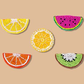 Resim 5 Boyut Nakışlı Meyve Aplikleri, 1 Adet Limon ve Karpuz Boncuklu Kumaş Yamaları, Giyim, Çanta, Ayakkabı İçin DIY Dekoratif Çıkartmalar, Beyaz/Kırmızı/Turuncu-Kırmızı/Koyu Yeşil 