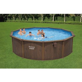 Resim Bestway 561cu Hydrium Çelik Duvarlı Prefabrik Yer Üstü Havuz Seti 4,88 M X 1,32 M 