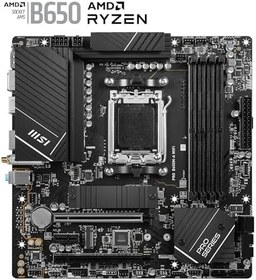 Resim MSI PRO B650M-A WIFI AMD B650 Soket AM5 DDR5 6400(OC) MHz mATX Gaming (Oyuncu) Anakart 
