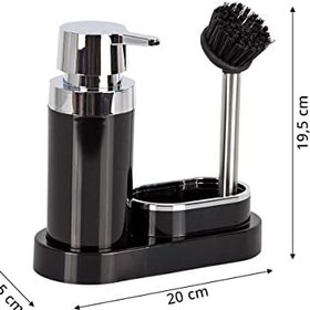 Resim PRMNV Polen Mutfak Seti Siyah Sıvı Sabunluk Fırça 