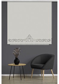 Resim Stor Perde Lazer Kesim 602303 Ekru Ev Ofis Mutfak Balkon Çocuk Odası Yatak Odası Salon Perdesi Ekru 