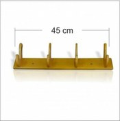 Resim abnturk Yerli Ahşap 4 Kollu Duvar Askısı 