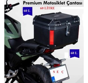 Resim RKS Motorsiklet Çanta Premium 60 Litre Abs Motosiklet Çantası Kırılmaz Karbon Siyah Renk 