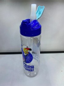 Resim Kral Şakir Desenli Pipetli Tritan Matara 630cc K0031-1 MAvi 