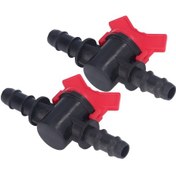 Resim Dianziye 2 Adet 12mm Akış Kontrol Valfi - Su Akışı Regülatörü, Durdurma Kapısı, Abs Malzeme, Kolay Kurulum Siyah/beyaz Rastgele 