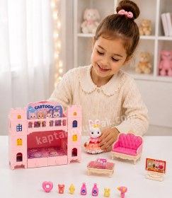 Resim Bay Dreamy Mini Tavşan Ailesi Eğlenceli Ranza Seti 