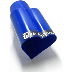 Resim RevolutionEx Mavi Kalpli Egzoz Ucu Blue Kalp Egzoz Başlığı Kalp Şeklinde Ekzoz Ucu Egsoz Kafası Mai Renkli 
