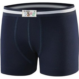 Resim 12 Adet Yıldız Erkek Çocuk Likralı Boxer Lacivert 403 