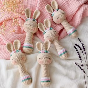 Resim Çiçekli Tavşan Çıngırak Kiti 