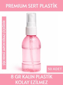 Resim Sizeuyduk Japon Kiraz Çiçeği Rengi Boş Plastik Şişe 50 Adet 50 ML Kolonya Söz Nişan Düğün Nikah Paw18JPN 