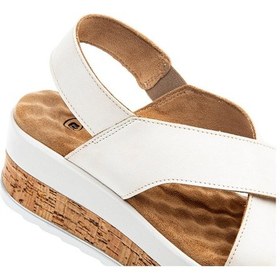 Resim Muya Yangi Anatomik Taban Taban Topuk Dikeni Kadın Sandalet Beyaz 