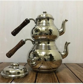 Resim Dövme Bakır Çaydanlık Orta Boy, B1505260 Gümüş 