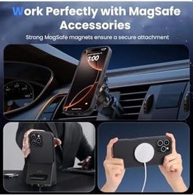 Resim İphone 16 Pro Max Kılıf Kamera Çıkıntılı Karbon Magsafe Wireless Şarj Destekli Mat Hisli iz Yapmaz 
