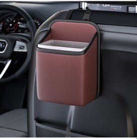 Resim Rogfer Su Geçirmez Kovalı Araba Koltuğu Saklama Çantası Araba Depolama Çok Fonksiyonlu Çöp Kutusu Kırmızı 