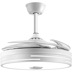 Resim Mutlusan Aydınlatmalı Tavan Vantilatörlü Bluetoothlu Uzaktan Kumandalı Ses Sistemli Led Sarkıt 