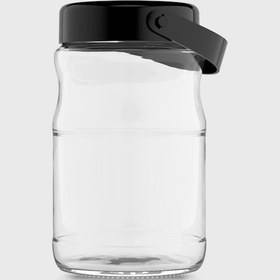 Resim Renga Macro 1700 Ml Siyah Kapaklı Cam Kavanoz 131074 Siyah 