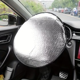 Resim SUV'lar, Kamyonlar & Arabalar için Direksiyon Güneşlik - Aracınızı Serin ve Korunaklı Tutuyor, Polyester Lif, İç Halkasız 