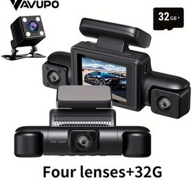 Resim Motion003 4 Kanallı Araç Kamerası 1080p Full Hd Dvr 32gb Kart Geniş Açı Gece Görüşü 
