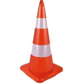 Resim Periboia Trafik Yol Konisi Reflektifli 75CM Işyeri Otopark Dükkan Pvc Kırılmaz Esnek Trafik Dubası Delinatör 