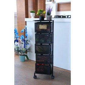 Resim 5 Katlı Metal Açılır Kapanır Kare Sebzelik 