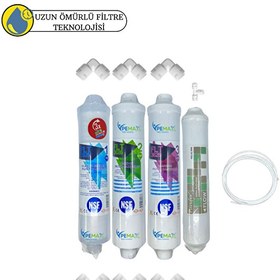 Resim Pemax Water Solutions Kapalı Kasa Su Arıtma Cihazlarına Uygun sertifikalı FLT Serisi pureferlı 4'lü Set 