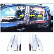 Resim Ebal Otomotiv Vw Amarok krom kapı direği 6 parça 2010 ve üzeri paslanmaz çelik 