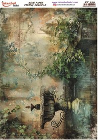 Resim Pirinç Dekopaj Kağıdı 30x42cm Pt-359 Vintage 
