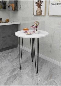 Resim HNC HOME 60x60 Yuvarlak Mutfak Masası Yuvarlak Mutfak Masası, Bar Masası 