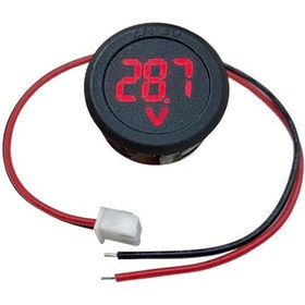Resim Voltmetre DC 4-100V Led Dijital Ekran Dairesel - Kırmızı 