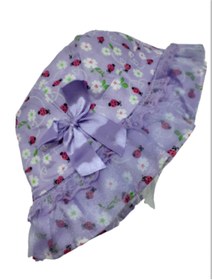 Resim Kardelen Butik Denizli Uğur Böcekli Bebe Fötr Kova Şapka ( 2-4 Yaş ) ( Lila ) 