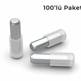 Resim BAŞKAN YAPI HIRDAVAT Plastik Başlı ŞEFFAF Metal Raf Pimi 100 Adet - Raf Pimleri - Tek Ebat 