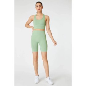 Resim Jerf Gela Şekillendirici Sport Biker Tayt Pastel Yeşil 