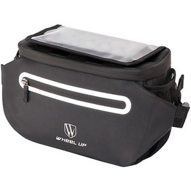 Resim Lemestar Beyaz D28 Büyük Kapasiteli Çiftçalışır Telefon Dokunmatik Ekranlı Bisiklet Ön Çantası - Günlük Sürüş İhtiyaçlarını Taşı Beyaz 