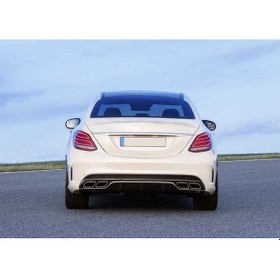 Resim Mercedes W205 C63 Coupe Difüzör Ve Egzoz Seti Pıano Black 
