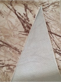 Resim Aslan Home Krem Mermer Desen Yıkanabilir Kaymaz Taban Dört Mevsimlik Salon Banyo Balkon Genç Odası Kesme Yolluk Kahverengi 