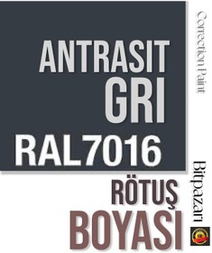 Resim izmir bit pazarı Antrasit Gri - Beyaz Eşya Rötuş Boyası 25ml - Ral7016 
