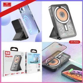 Resim EARLDOM PD32 5.000 mAh 22.5W Kablosuz Şarjlı Stantlı PD Hızlı Şarj Powerbank 