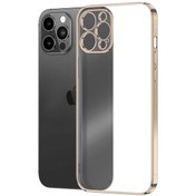 Resim Microsonic iPhone Uyumlu 13 Pro Max Kilif Square Plating Gold 536829255 