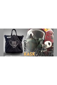 Resim AirForceMarket 191 Filo Kask Çantası - Siyah 