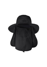 Resim Suntek Sombrero Şapkalar Boyun Yüz Flap Yürüyüş Seyahat Siyah 
