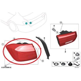 Resim Yıldırım Oto Bmw 3 Serisi F30 Lci Sol Dış Led Stop Lambası 2015-2019 Arası 63217369117 