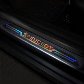 Resim Home Peugeout Uyumlu Aynalı Kapı Eşiği Koruma Sticker Seti 4'lü 