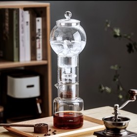 Resim Set of Glass Cold Brew Coffee Maker with Drip Filter, Iced Coffee Yapmak İçin Tasarlanmış, Barista Kullanımı İçin 100 Filtre Kağıdı Dahil. 
